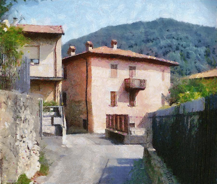 Mountain Painting - The Back Street Towards Home by Jeffrey Kolker