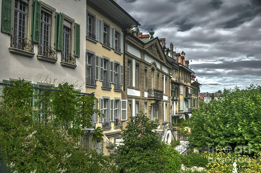 the backside of the Junkerngasse in Bern Photograph by Michelle Meenawong