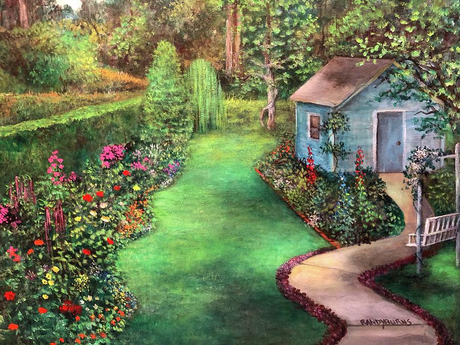 The Backyard I Grew Up In Painting by Rand Burns