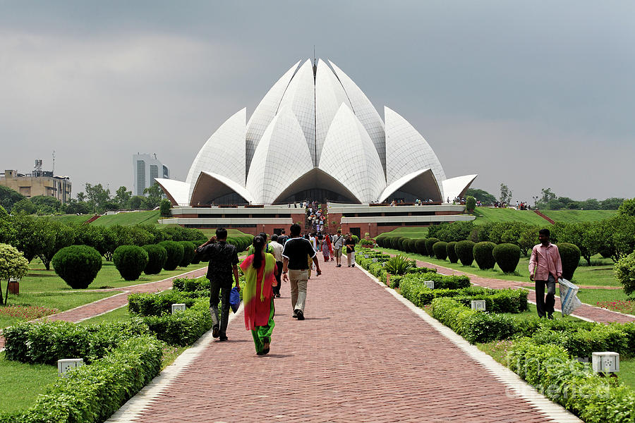 The Bahai Temple Delhi India Photograph by Robert Preston | Fine Art ...