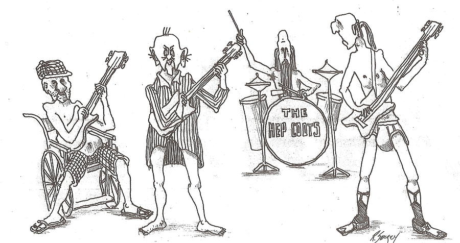 The Band Drawing by R  Allen Swezey