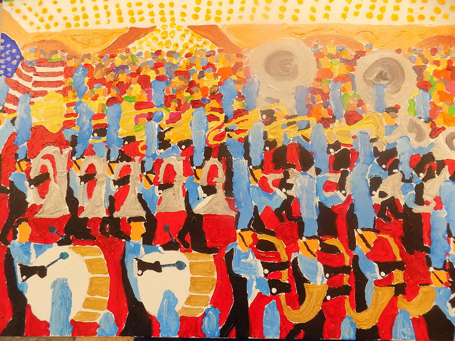 The Marching Band Painting by Rodger Ellingson