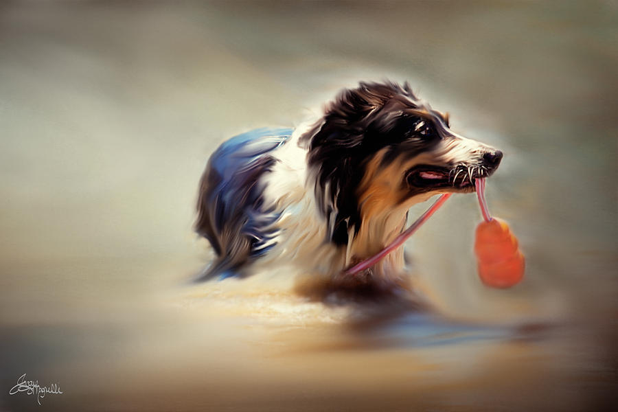 Dog Painting - The Bandit by Jacque The Muse Photography