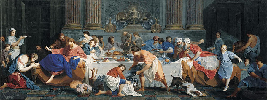 The Banquet at the House of Simon Painting by Maria Felice Tibaldi