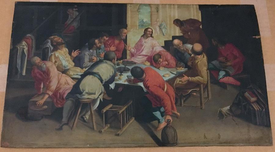 The Banquet Painting by Attributed to Jacopo Robusti Tintoretto