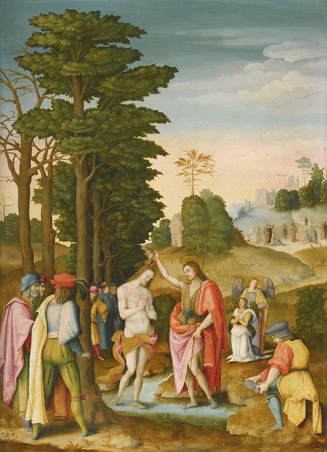 The Baptism of Christ Painting by Bachiacca