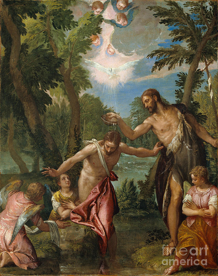 The Baptism of Christ Painting by Celestial Images