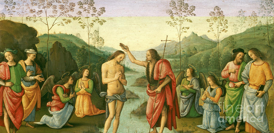 The Baptism of Christ, from the Convent of San Pietro, Perugia Painting ...