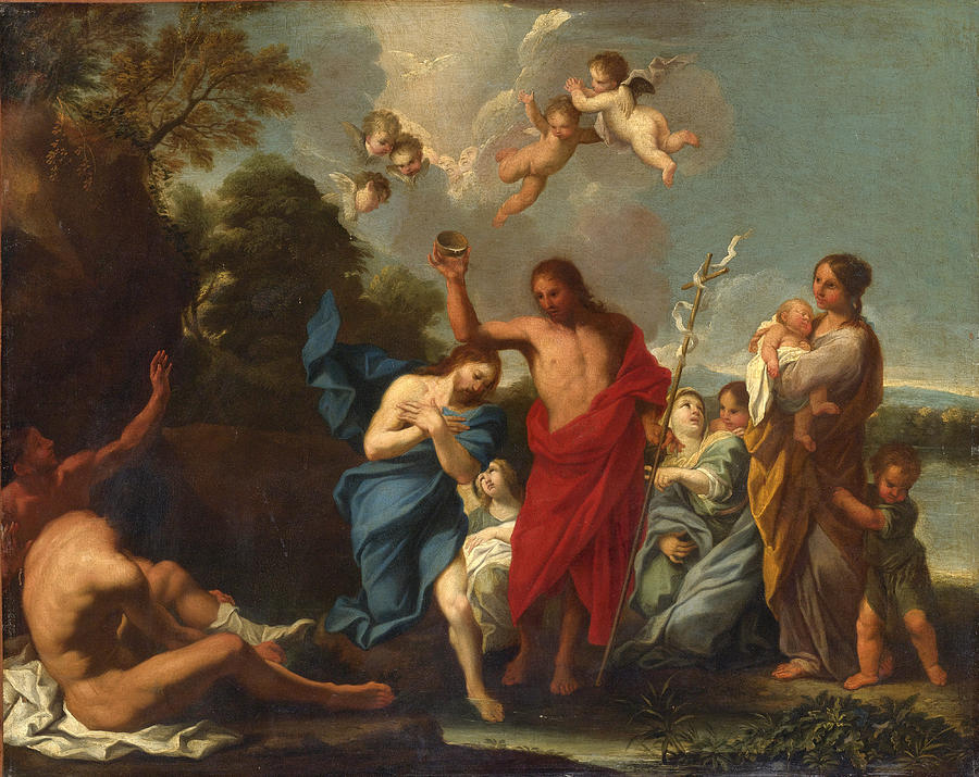 The Baptism of Christ Painting by Luigi Garzi
