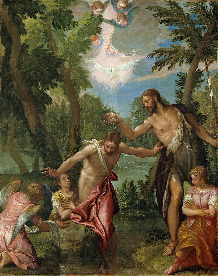 The Baptism of Christ Painting by Paolo Veronese and Workshop