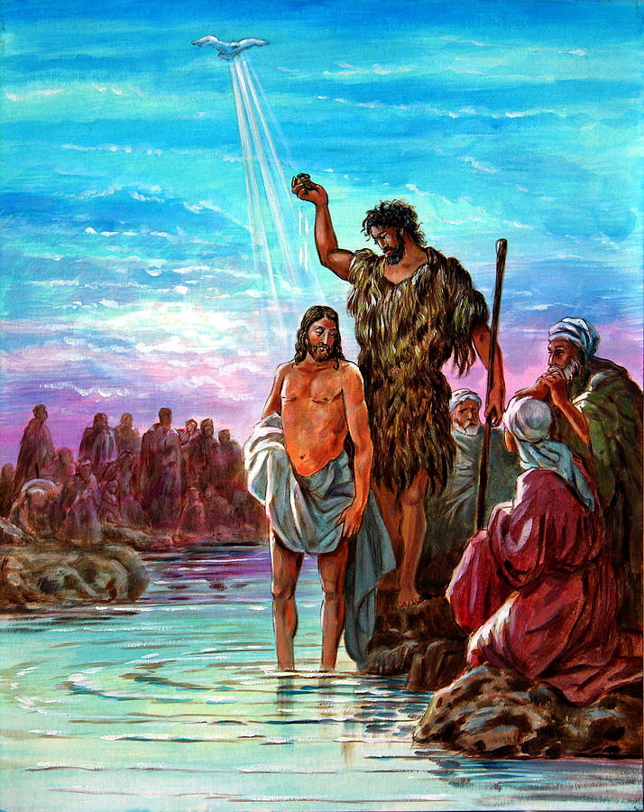The Baptism of Jesus Painting by John Lautermilch