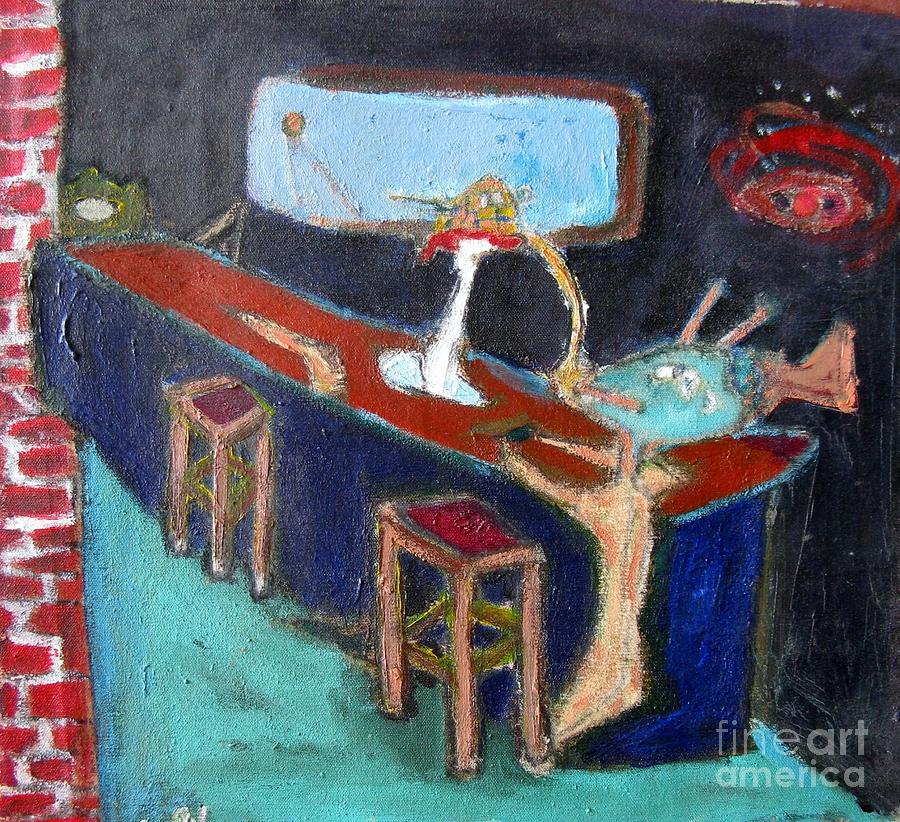 The Bar at the End of the Universe Painting by Caliban Strange The Bar at the End of the Universe Painting by Caliban Strange