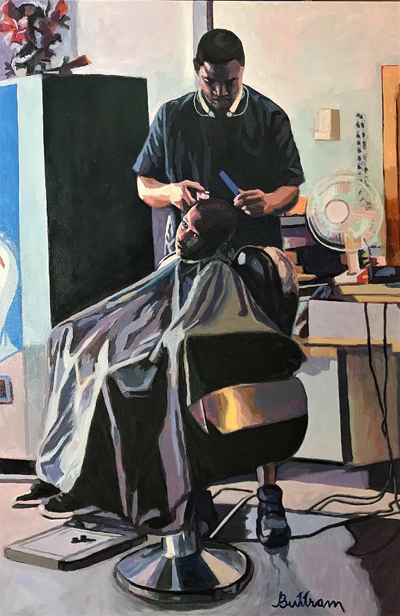The Barber Painting by David Buttram