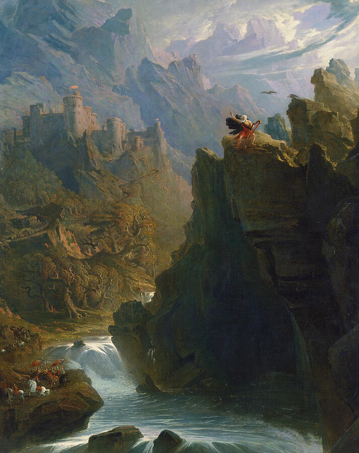 The Bard, from circa 1817 Painting by John Martin