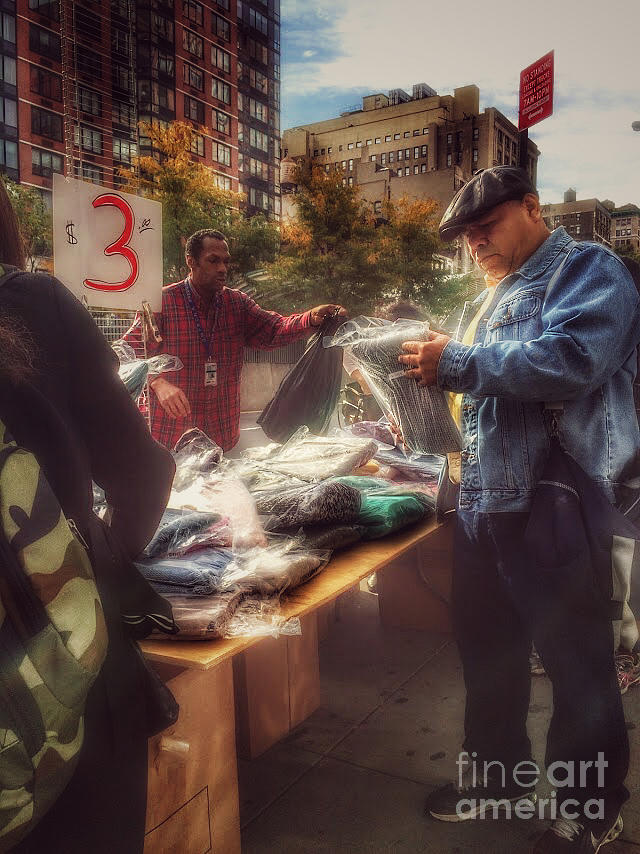 The Bargaining Table - Street Vendors of New York Photograph by Miriam Danar