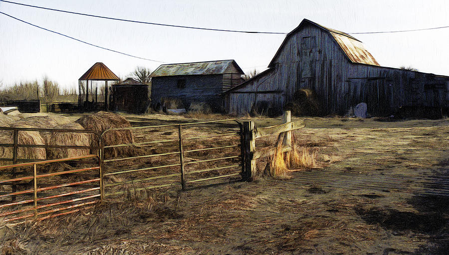 The Barn Across The Road Digital Art by Joe Paradis