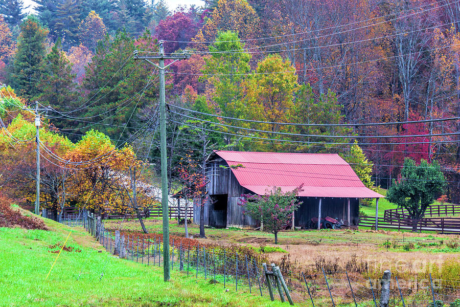 The Barn, Autumn In North Georgia Mountains 1 Photograph by Felix Lai