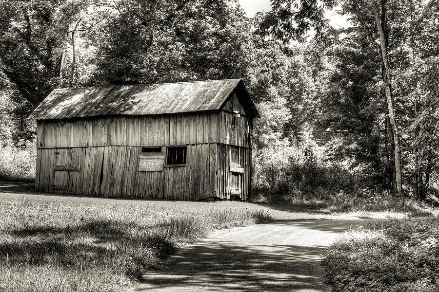 Barn Photograph - The Barn Down the Shady Lane by Douglas Barnett