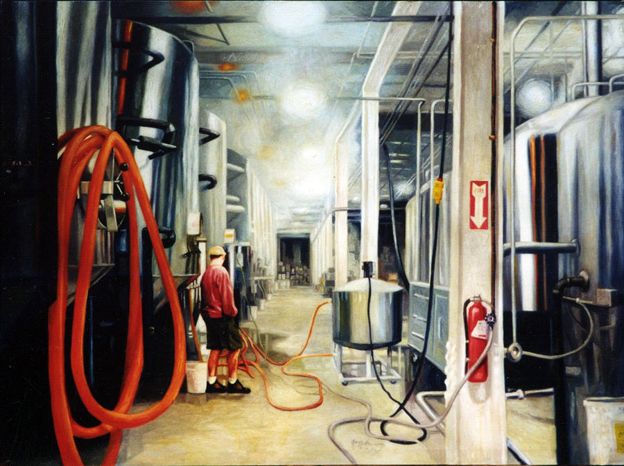 Beer Painting - The Bashful Brewer by Gregg Hinlicky