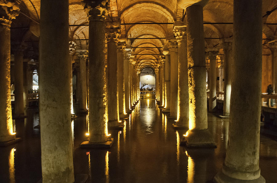 Byzantine Photograph - Basilica Cistern by Phyllis Taylor