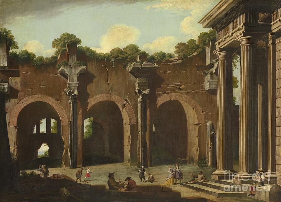 The Basilica Of Constantine With A Doric Colonnade Painting by Niccol ...