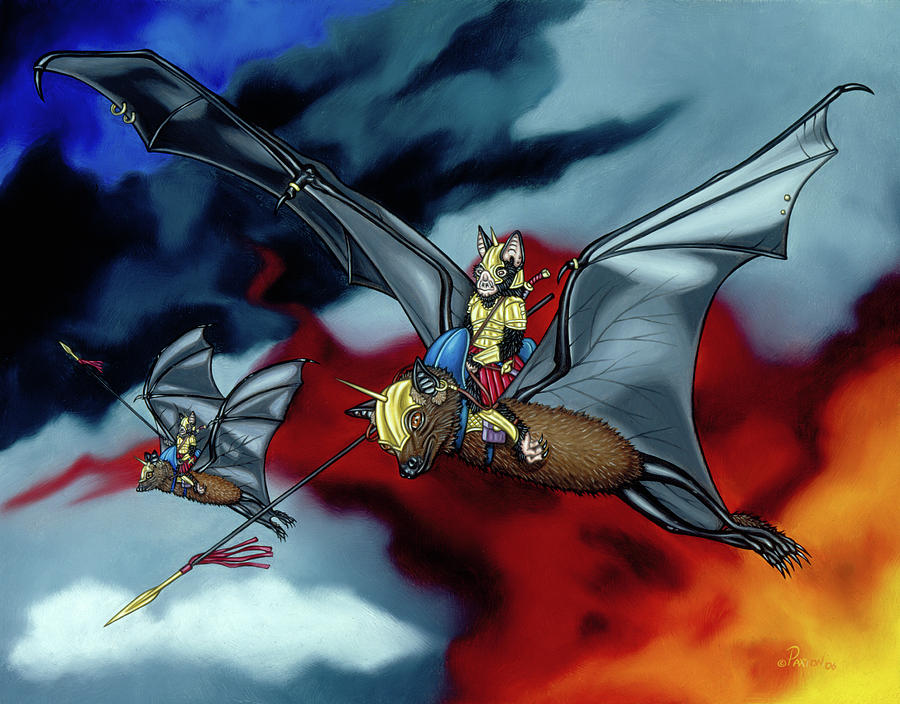 The Bat Riders Painting by Paxton Mobley