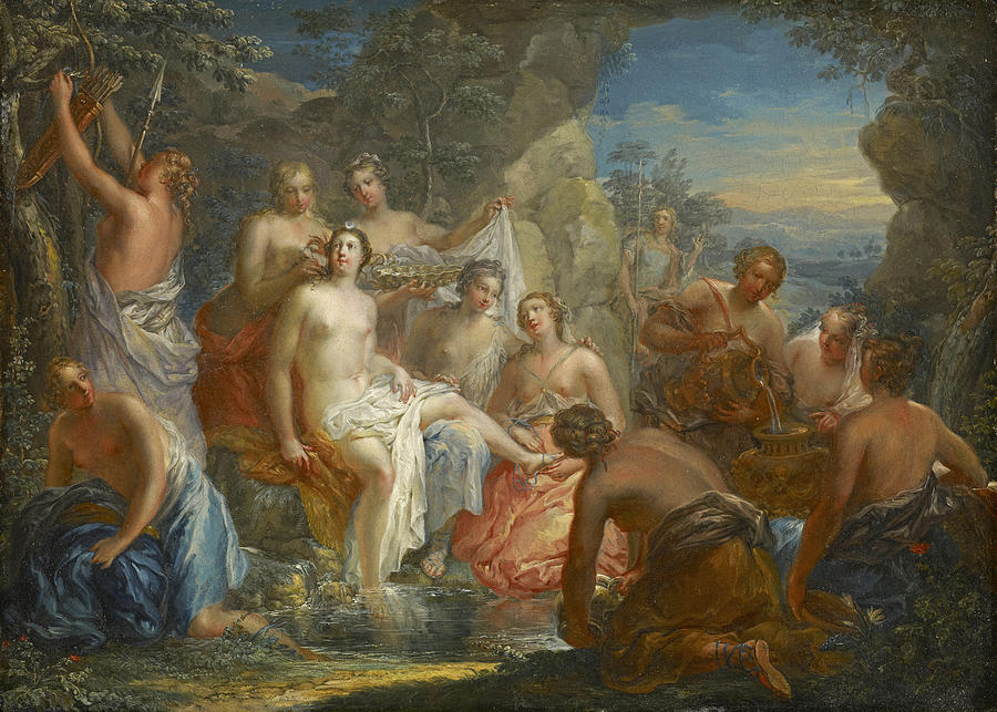 The Bath of Diana Painting by Johann Georg Platzer