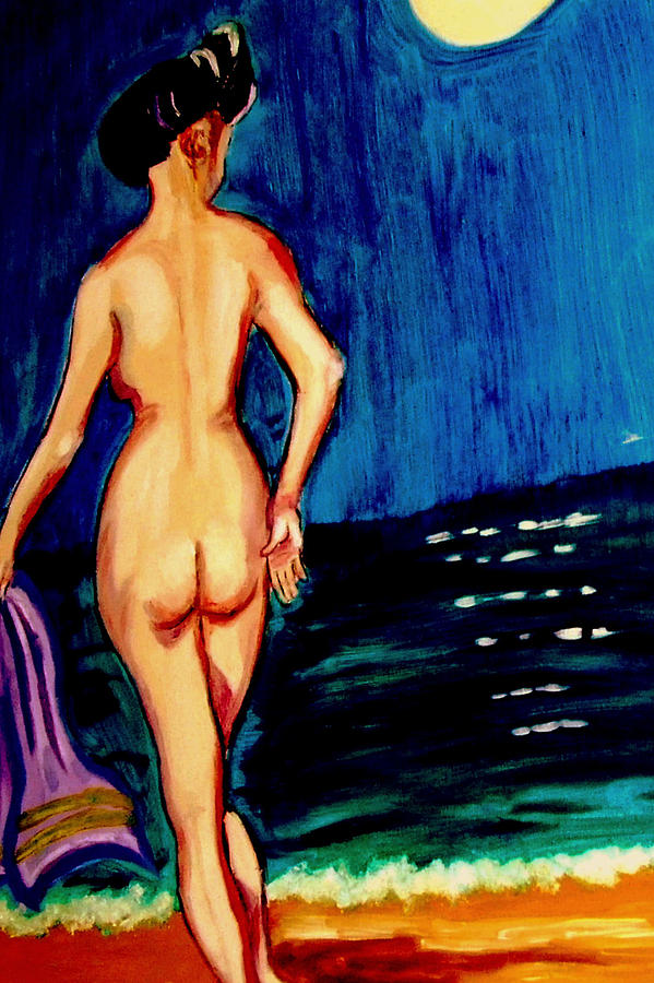 The Bather Painting by Rusty Gladdish