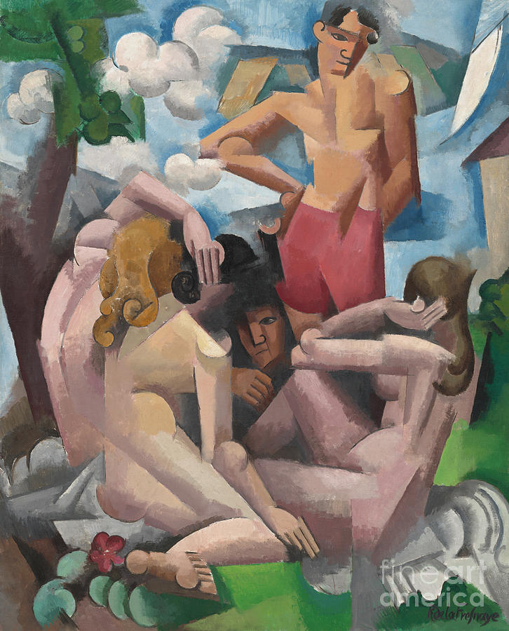 Roger De La Fresnaye Painting - The Bathers, 1912 by Roger de La Fresnaye