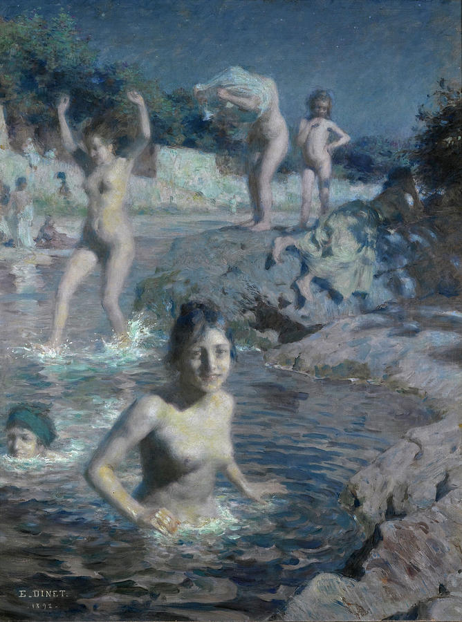 The Bathers Painting by Etienne Dinet