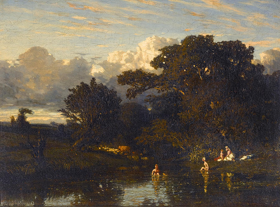 The Bathers Painting by Jules Dupre