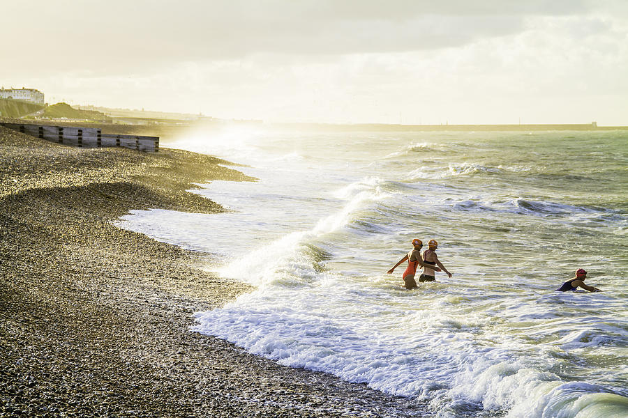 Beach Photograph - The Bathers by Russell Styles