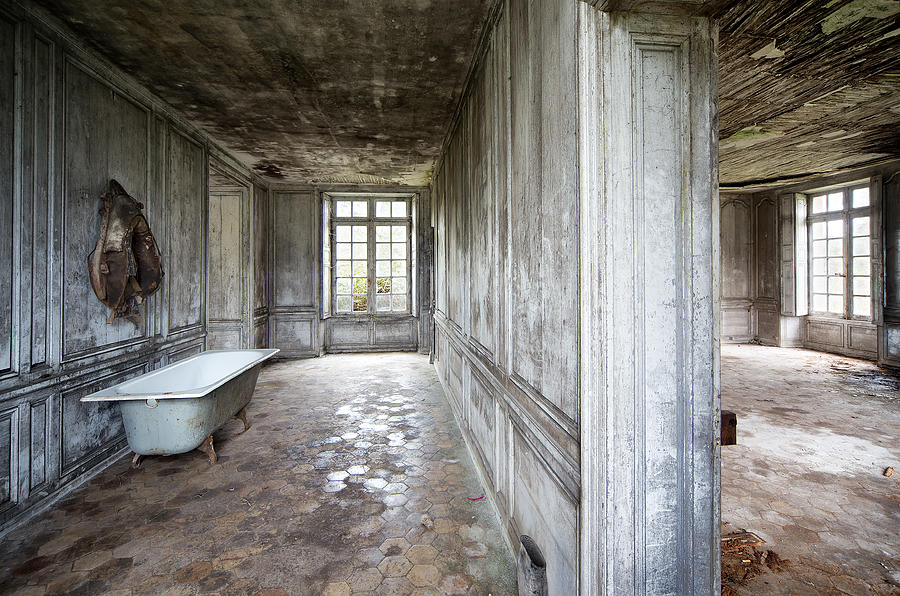 The bathroom next door - Urban exploration Photograph by Dirk Ercken