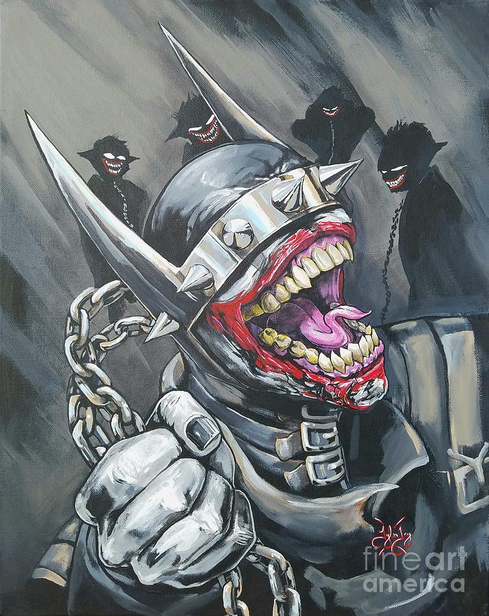 The Batman who Laughs Painting by Tyler Haddox
