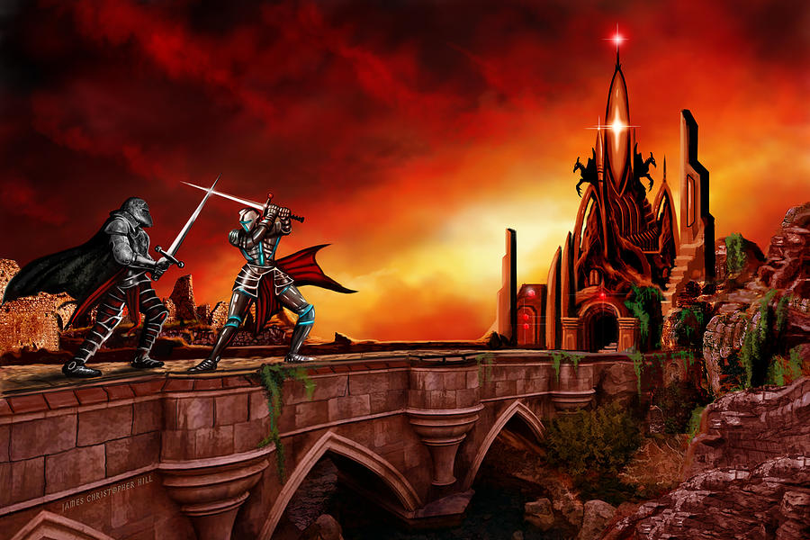 The Battle for the Crystal Castle Painting by James Hill
