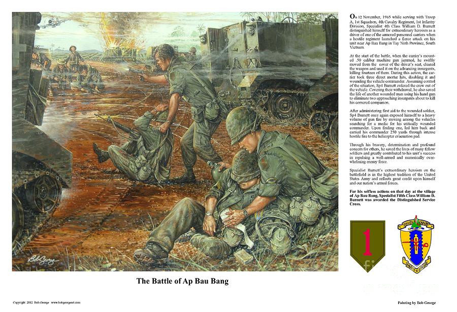 The Battle of Ap Bau Bang Painting by Bob  George