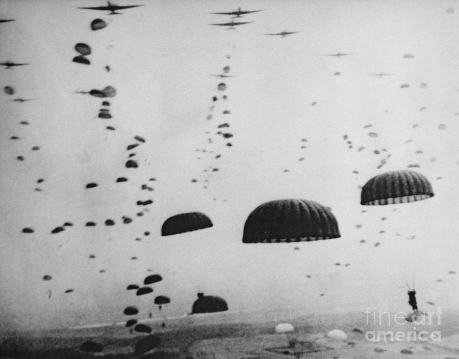 Black And White Photograph - The Battle of Arnhem  Operation Market Garden by American School