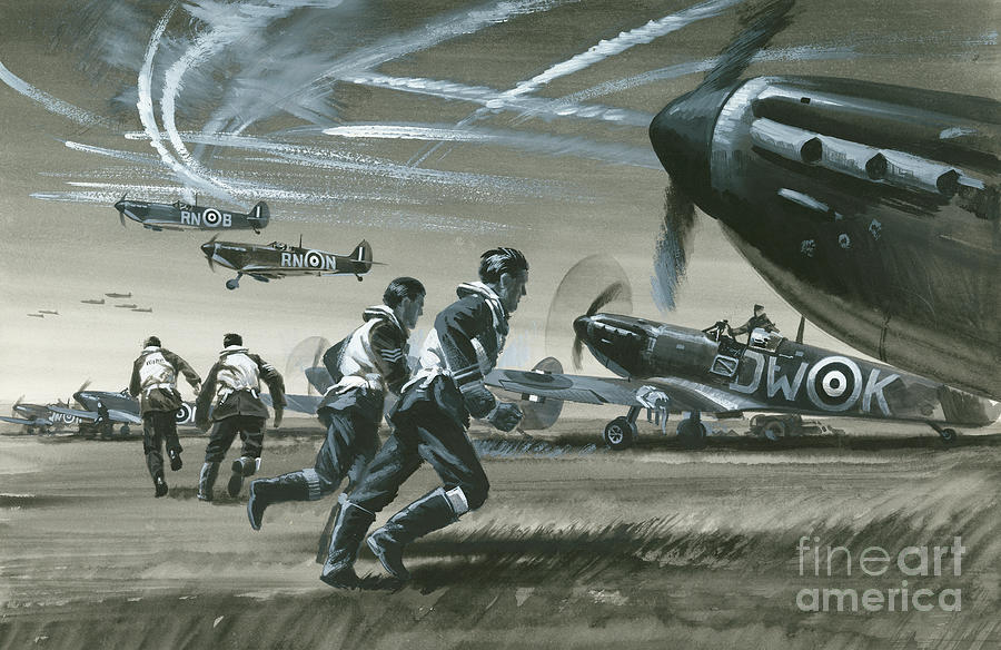 The Battle of Britain Painting by Wilf Hardy