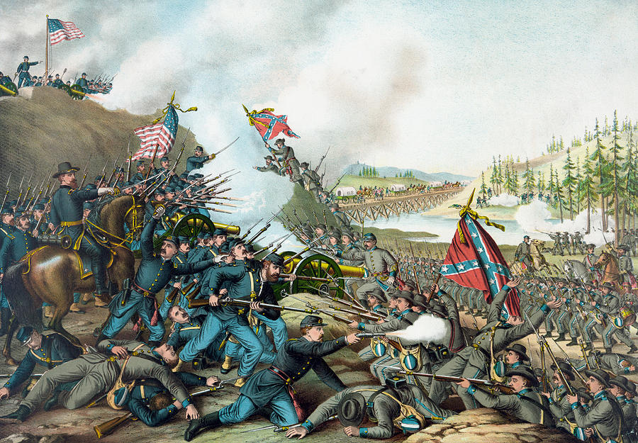 Civil War Painting - The Battle of Franklin - Civil War by War Is Hell Store