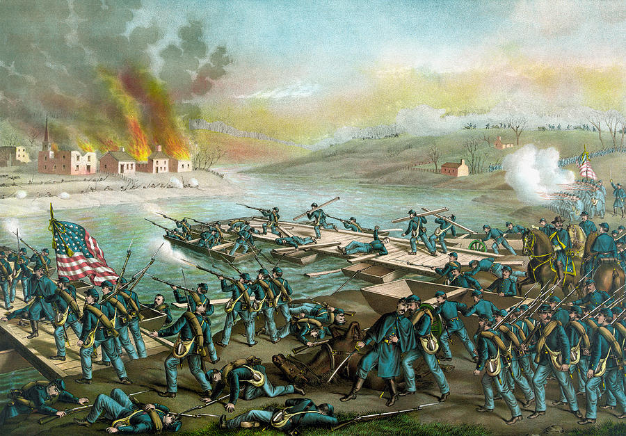 Civil War Painting - The Battle of Fredericksburg - Civil War by War Is Hell Store