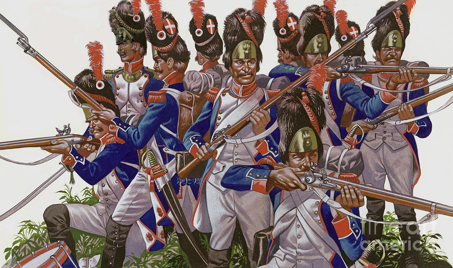 The Battle Of Jena, Grenadiers of the French Imperial Guard Painting by Ron Embleton