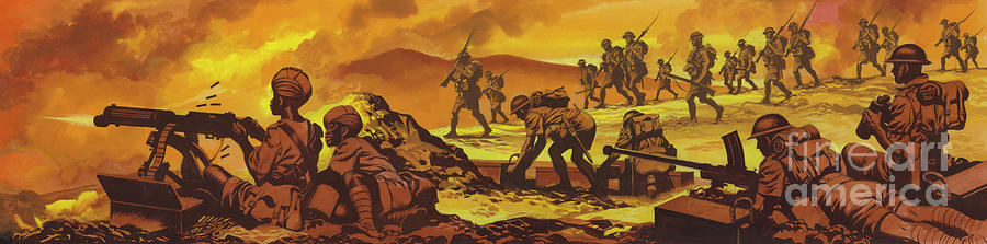 The Battle Of Keren Painting by Ron Embleton