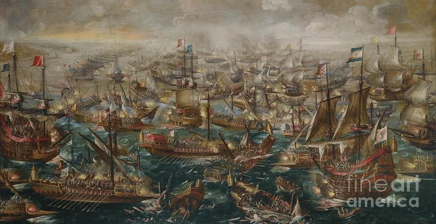 The Battle Of Lepanto Andries Painting by MotionAge Designs