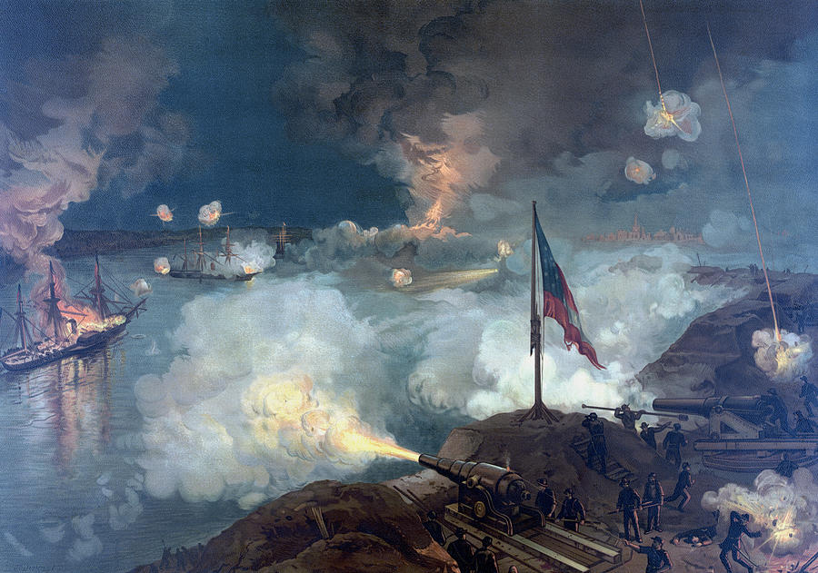 The Battle of Port Hudson - Civil War Painting by War Is Hell Store