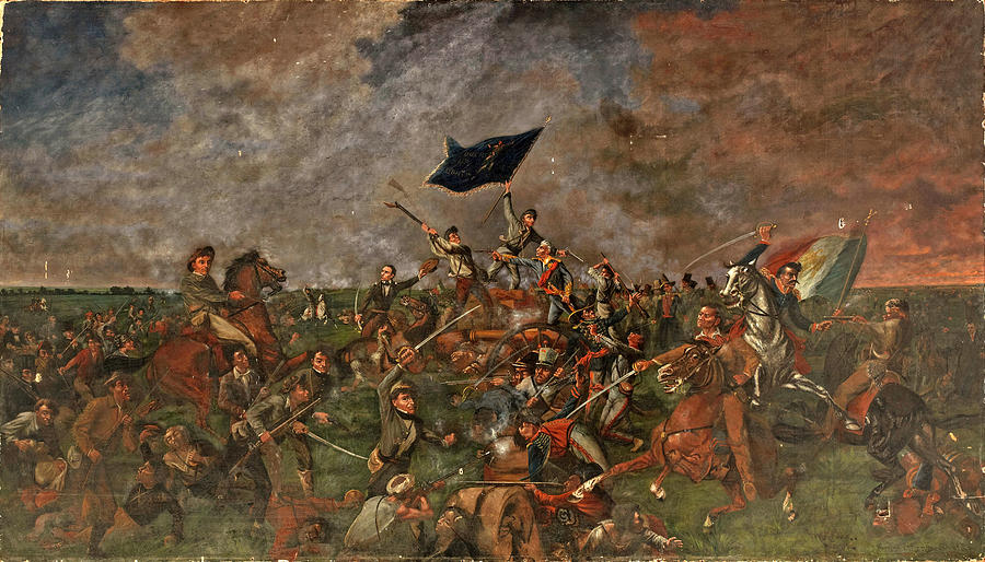 The Battle of San Jacinto Painting by Henry Arthur McArdle