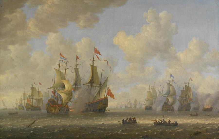 The Battle Of Scheveningen Painting by MotionAge Designs