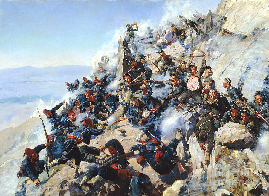 The Battle of Shipka Pass in August 1877 Painting by MotionAge Designs