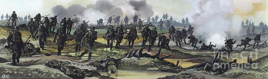 The Battle Of The Somme, 1916 Painting by Ron Embleton