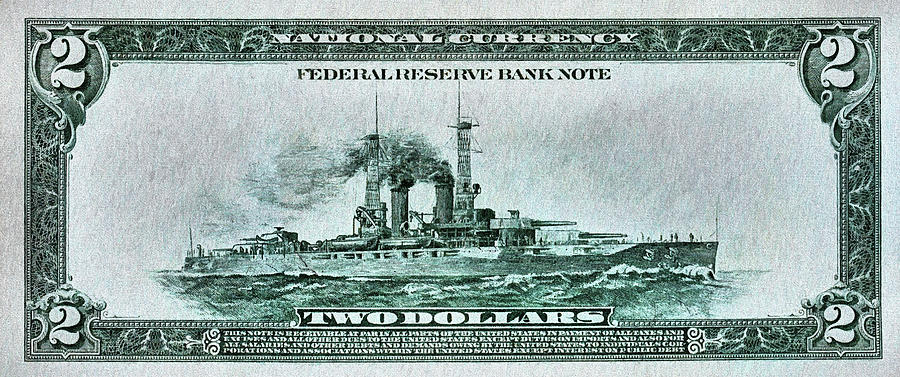 The Battleship Two Dollar Bill Photograph by JC Findley