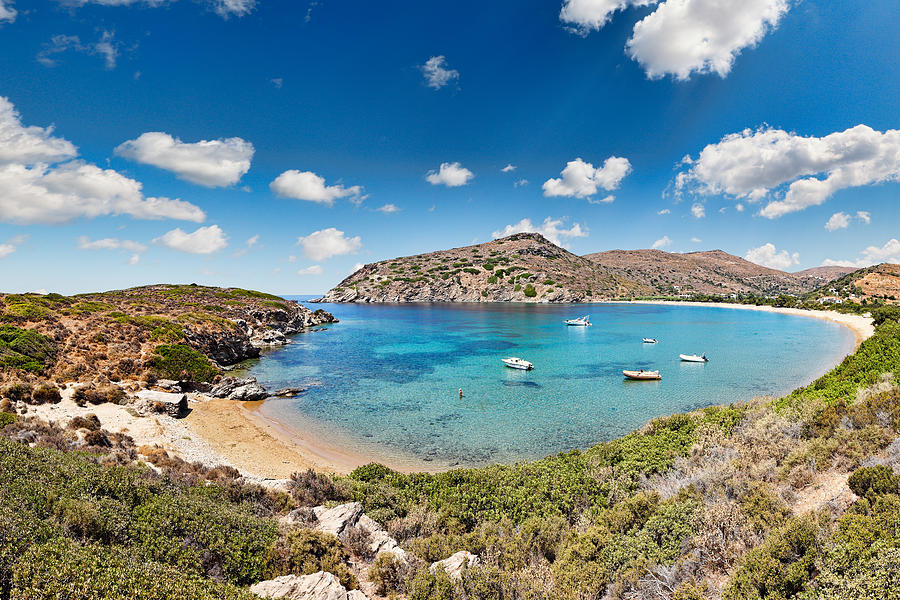 The bay of Fellos in Andros island - Greece Photograph by Constantinos Iliopoulos